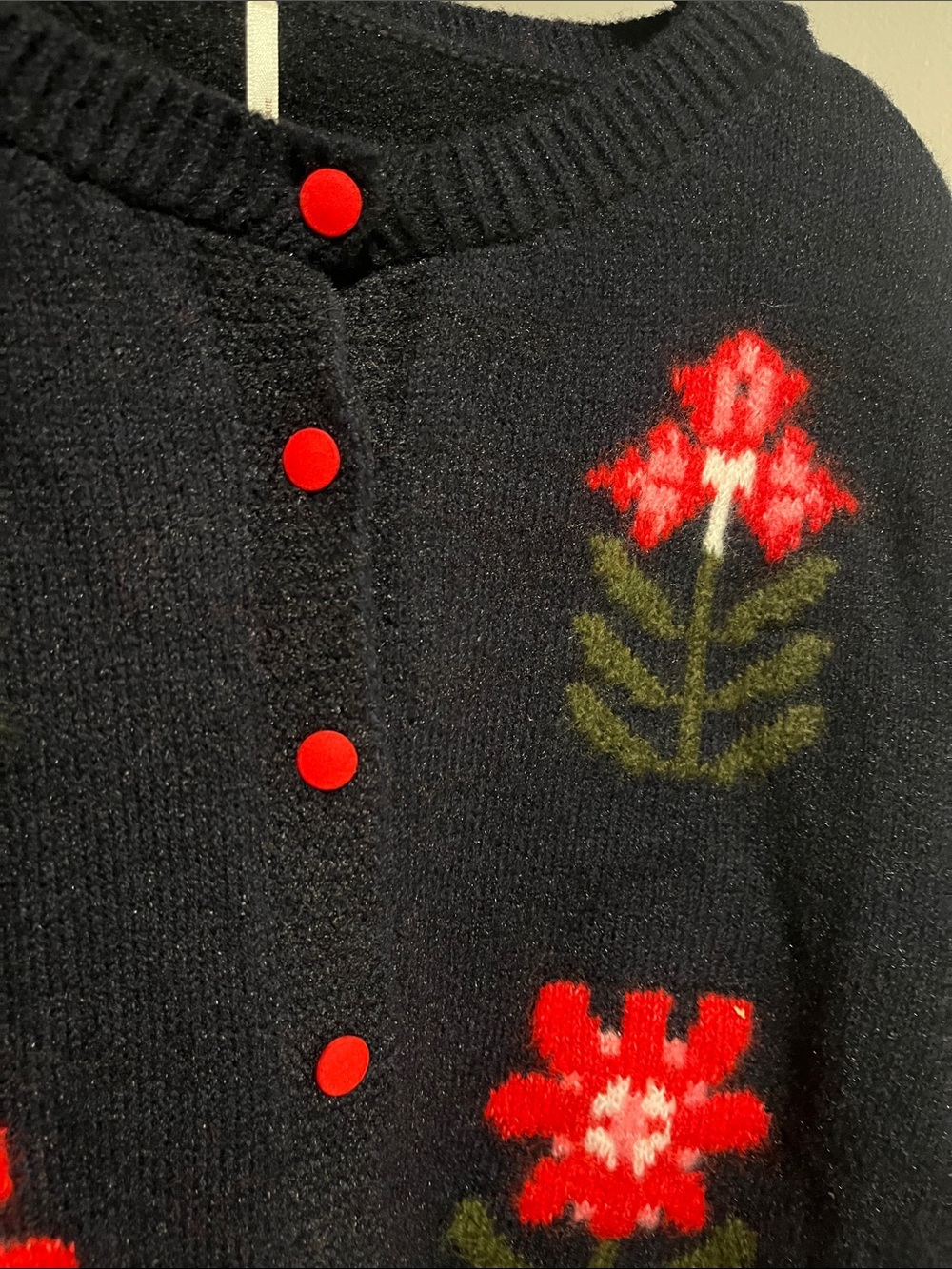 FREE PEOPLE NWT Nonna Knit Cardi / Midnight Bloom Combo - Picture 9 of 12